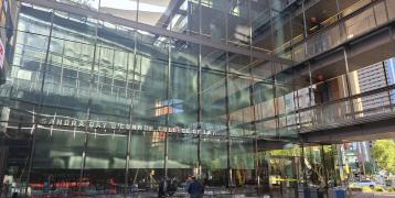 Modern building with glass facade