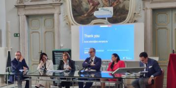 LE2C participation as speaker in event 'Just Transition and Impact Measurement' Carmen Disanto, Manager of LE2C and other speakers during the event 'Just Transition and Impact Measurement'