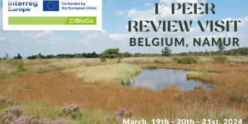 Cibiogo - 1° Peer review visit There is a landscape, a pond, trees, flowers