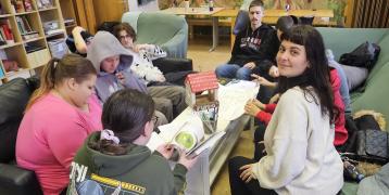 Youth sitting in the room