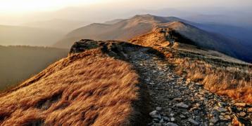 A hiking trail in Podkarpackie region