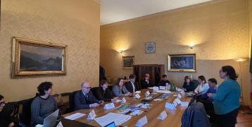 On this picture, you can see the project partners during a meeting.