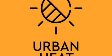 The mail logo of Urban Heat Watch, an orange square with a sun graphic