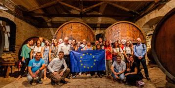 SMEOrigin team in Achaia Clauss winery in Greece