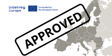 European map and Interreg Europe logo stamped with the word approved European map and Interreg Europe logo stamped with the word approved