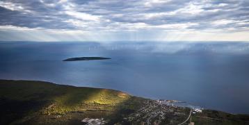 Photo montage of the future offshore wind farm Blekinge Offshore