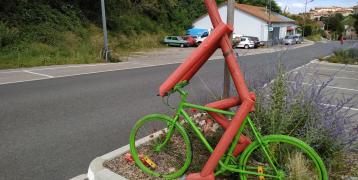 Bike statue