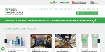 The image shows the webpage "Plataforma Residus Municipals".