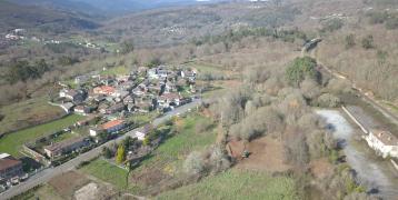 Aerial view of the Penedo Model Village, in Ourense, with the performance area