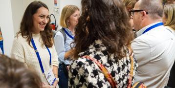 Project partners networking in a line at Project Training Days 2023 Project partners networking in a line at Project Training Days 2023
