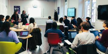 Future entrepreneurs during a DeepTech Entrepreneurship training workshop
