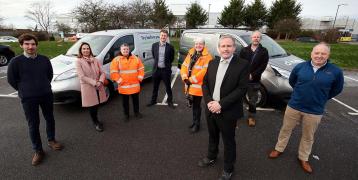 image of 2 EV Vans at the launch of the scheme
