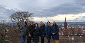 Tandem partners and participants of the guided tour on the Schlossberg in Freiburg