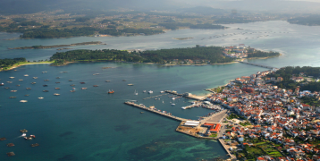 the sea and islands viewed from above 