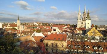 City of Zagreb view of cathedral