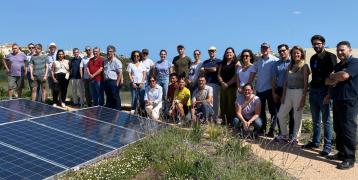 Group photo of the GEMS project team, including partners and stakeholders from various European regions, gathered during the transnational meeting in Malta, smiling and standing together outdoors.