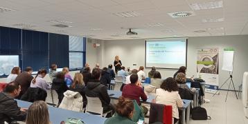 Participants of stakeholder seminar in Navarre listening to a presentation