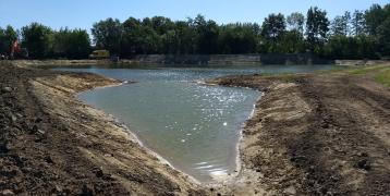 Small scale "controlled flooding area" delivered through public-private cooperation.