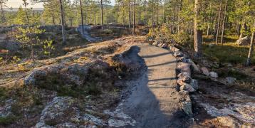 Santa's trail mountain biking trail in Lapland, Finland