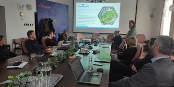Stakeholder group in Veszprém listening and watching PROXIMITIES presentation