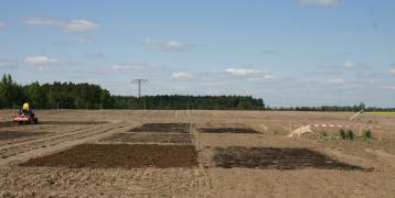You can see several test fields where compost is being tested to see how it affects soils in post-mining landscapes. 