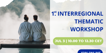 A couple seated on the side of an indoor thermal water pool, gazing at the natural view.