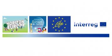 Logo for a Dutch info event about four EU programmes