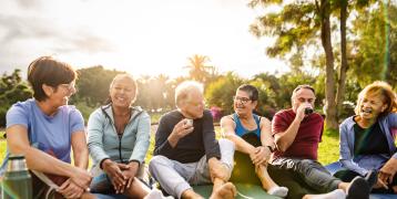 A group of senior people after working out