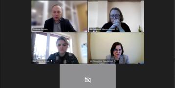 Group of people attending an online meeting