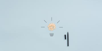 Lightbulb made from puzzle pieces Lightbulb made from puzzle pieces