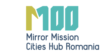 Logo M100 Mirror Mission Cities Hub Romania