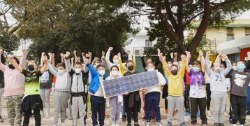 Children in the Velez de Guevara Public School in Torreblanca