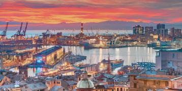 Imge of the port of Genoa