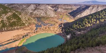 Mountain landscape with lake