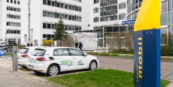 Moblity Station with E-Vehicles in Leipzig