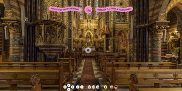 Start of a 360degrees tour in the Basilica of Sittard