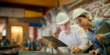 Apprenticeship programme, two people