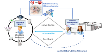 Remote monitoring network of the Bordeaux University Hospital