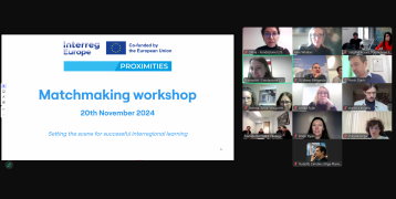 Screenshot from PROXIMITIES Matchmaking workshop 