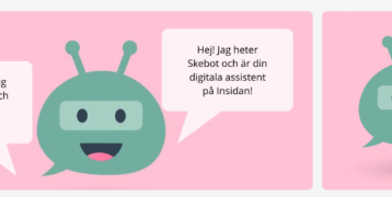 Skebot in pink background