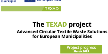 A screen dump of the first slide of the Powerpoint presentation TEXAD Progress
