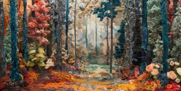 A forest made of textile
