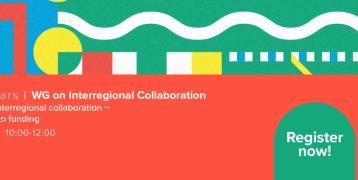 Banner of the webinar on empowering interregional collaboration