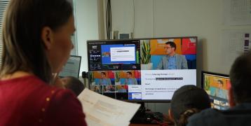 Europe, let's cooperate! on 5 April 2022 launched the first call of project proposals in 2021-2027 online event studio and presentations on screen