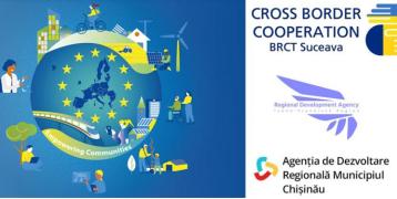 EU Week graphic image and logos of the Regional Office for Cross Border Cooperation Suceava Romania – Ukraine, the Regional Development Agency of Ivano-Frankivsk region (UA) and the Chisinau Regional Development Agency (MD)