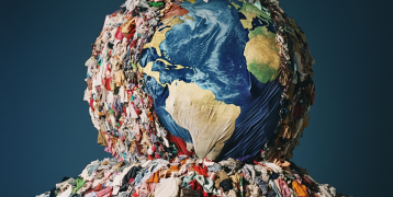 Image of clothes piling up on the earth