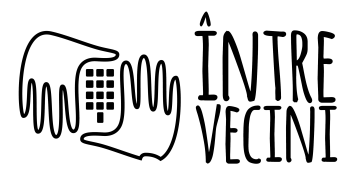 Two hands holding a maze in between and the text ”Intre vecini"