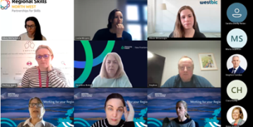 9 screens of an online meeting 