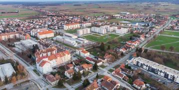Air view of Koprivnica