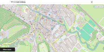 Map with working navigation mode
